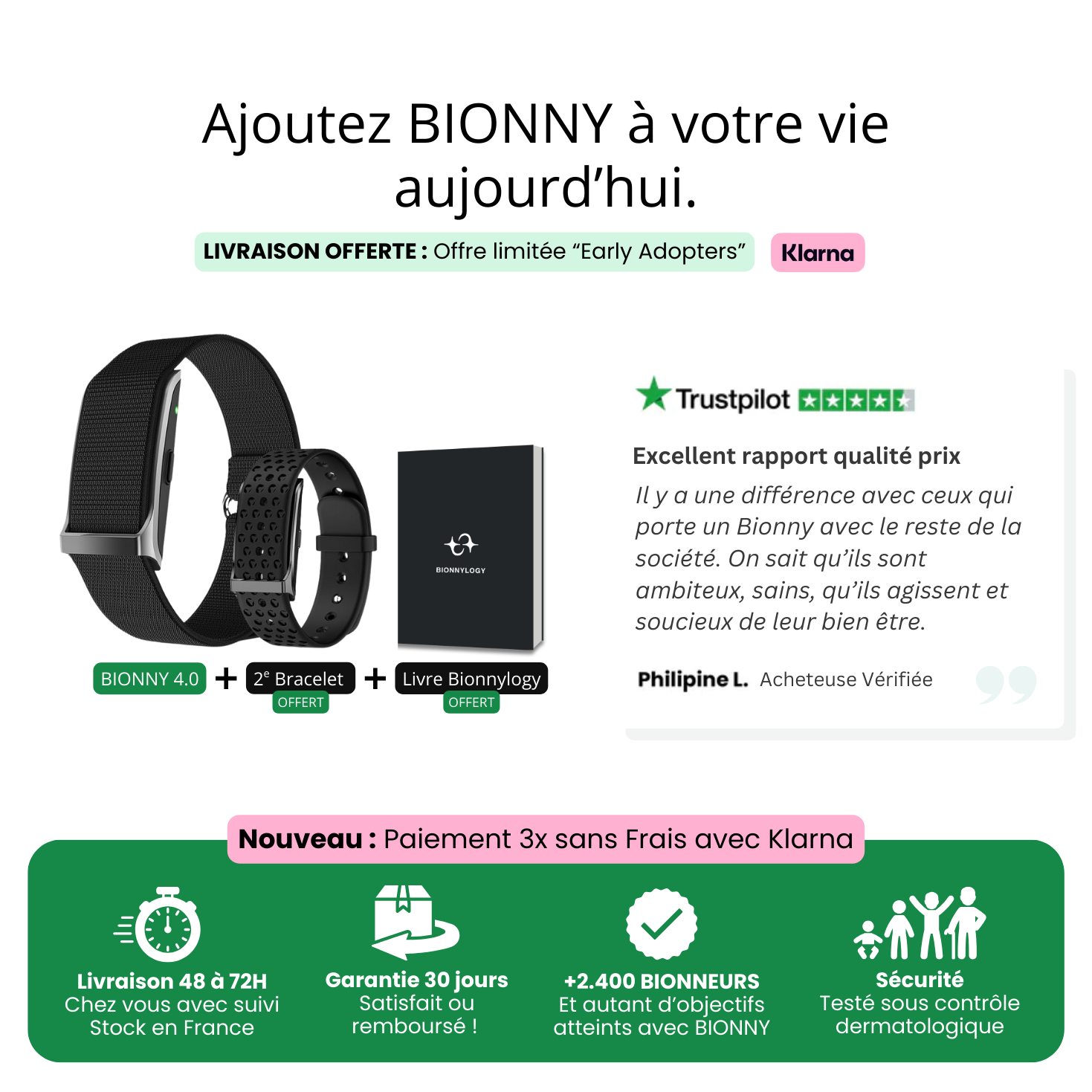 Bionny 4.0 - Le bracelet biométrique de santé qui comprend votre corps mieux que vous.